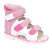 ОРТ-80A-004E.11НТ Сандалии детские ортопедические Бел/фуксия